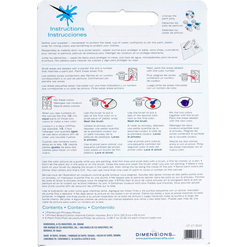 Dimensions , Dog Love, Paintworks Paint By Numbers Kit for Kids and Adults, 8'' x 10' - Image 2